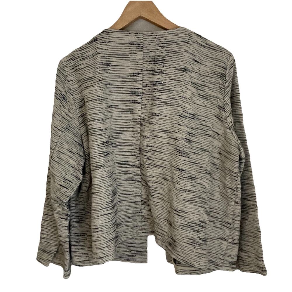 Eileen Fisher Open Blazer Jacket Womens XL Artsy Cotton Textured Heather Tweed - Picture 3 of 15